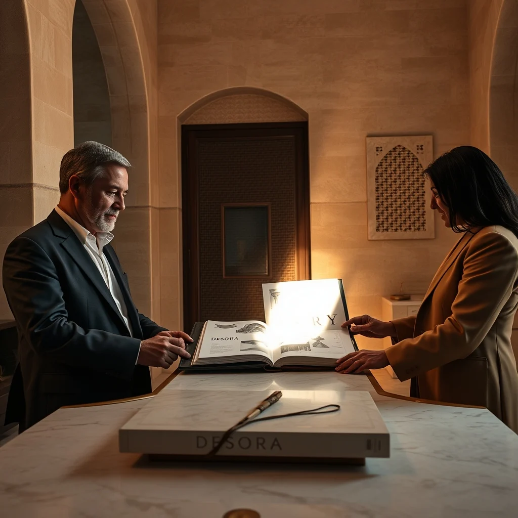 L'atelier DESORA au travail sur un livre de marque